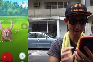 他在台北街頭玩Pokemon Go興奮錄下全過程給台灣網友感受，現在大家已經羨慕哭了！