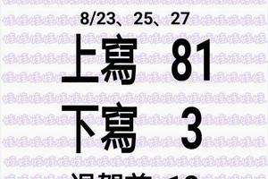 8/27大社福安宮~六合彩參考看看