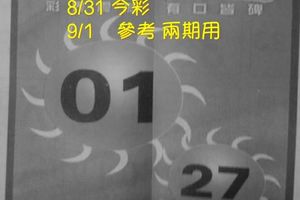 9/1全省大轟動~今彩539參考看看