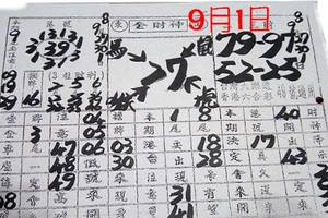 9/1金財神~六合彩參考看