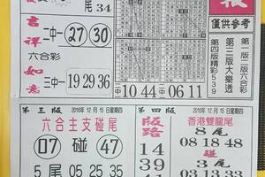 168先鋒報~六合彩參考看看 12/15