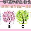 準哭了！選擇圖中一棵你喜歡的顏色的樹！測出你的個性！