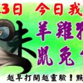 4月13日，今日我最旺！羊雞猴狗鼠兔牛豬！【66888】越早打開越靈驗！點個贊吧！