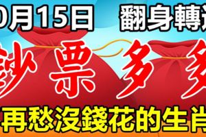 財神不請自己到家，10月15日大轉運，鈔票多多，不愁沒錢花的生肖！