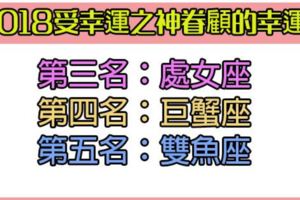 2018年會受幸運之神眷顧的「五大」星座！看看上榜的幸運兒有沒有你！