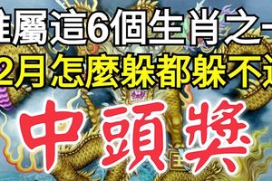 誰屬這6個生肖之一，12月怎麼躲都躲不過中頭獎。你有上榜嗎？