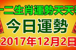 十二生肖運勢天天看，今日運勢：12月2日