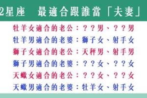 「越老越相愛」！12星座最適合跟誰當「夫妻」！