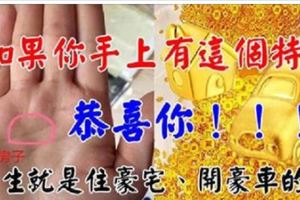 如果你的手上有「金房子」，恭喜你！天生富貴命，家財萬貫只是時間的問題