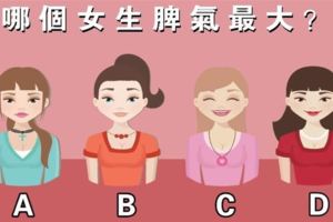 直覺測試：哪個女生脾氣最大？測出你的脾氣是好是壞！