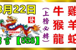 8月22日生肖運勢_牛、雞、猴、羊、龍、蛇大吉