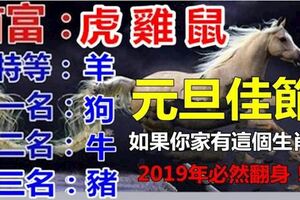 元旦一過，2019年很旺的生肖。