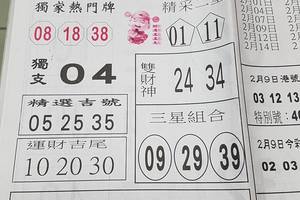 2/10-2/11  台北鐵報-今彩539參考