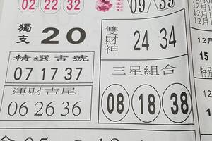 12/16-12/17  台北鐵報-今彩539參考