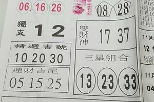 11/23-11/24  台北鐵報-今彩539參考