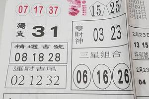 2/24-2/25  台北鐵報-今彩539參考