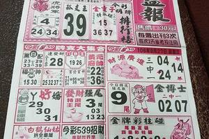 9/27-9/28  公益報-今彩539參考~祝大家中獎