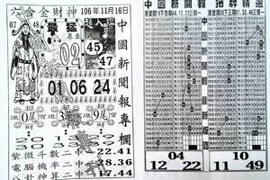 11/16  中國新聞報專欄-六合彩參考.jpg