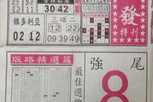 1/11  馬上發特刊-六合彩參考