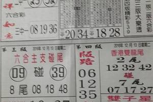 12/13  先鋒報-六合彩參考